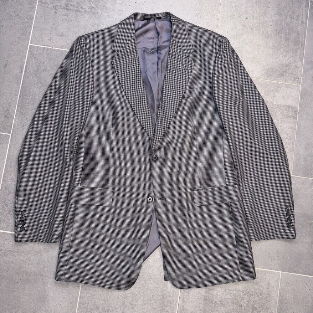 Hart Schaffner Marx Men’s 40L Sport Coat - Gray Houndstooth - Two-Button